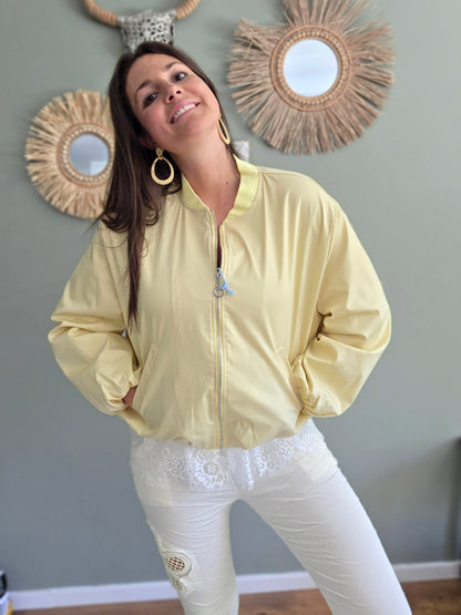 Blouson Jacke Buttergelb